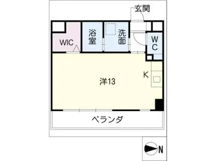 メゾンドアミ(ワンルーム/3階)の間取り写真