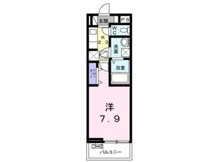 ステラII(1K/2階)の間取り写真