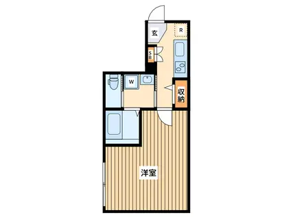 サルーテ相生(1K/1階)の間取り写真