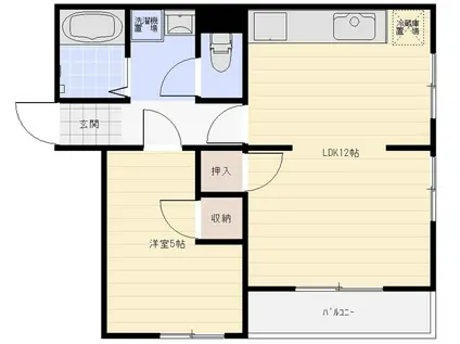 ヨウカワマンション(1LDK/3階)の間取り写真