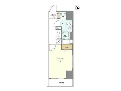 リバーレ日本橋三越前(1K/2階)の間取り写真