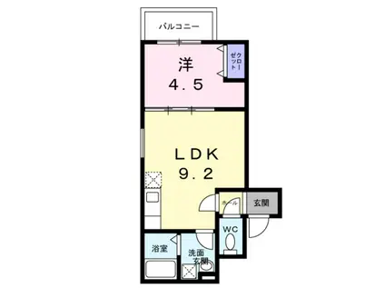 グランレガート(1LDK/3階)の間取り写真