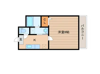 サンシャインステージ壱番館(1K/2階)の間取り写真