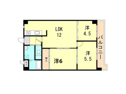 OCEAN(3LDK/5階)の間取り写真