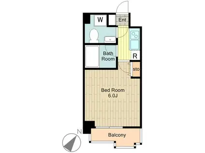 ベルファース立川(1K/8階)の間取り写真