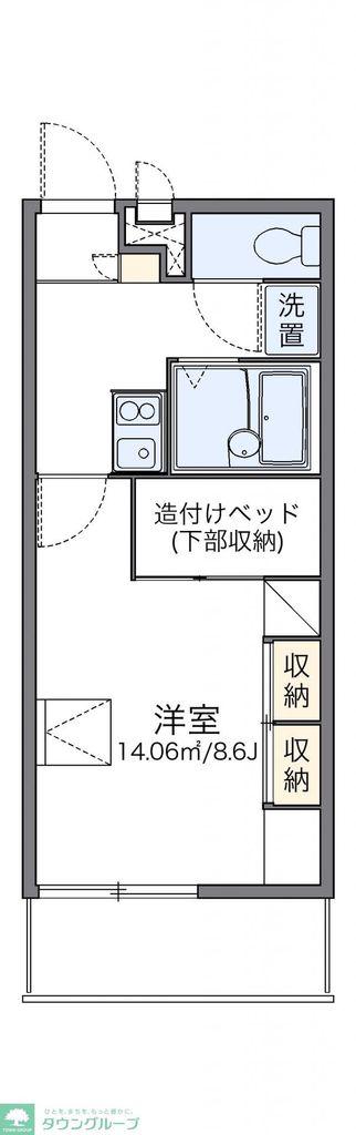レオパレスサシェ(1K/2階)の間取り写真