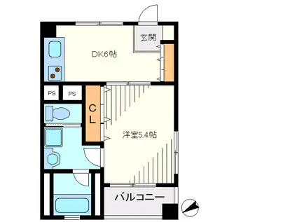 グリーンキャッスルサザナミ I(1DK/3階)の間取り写真