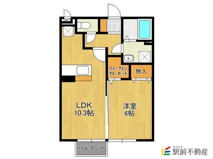 グランシャリオ弐番館(1LDK/1階)の間取り写真