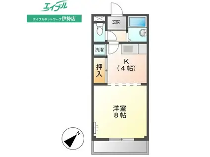 NEWFIVEII(ワンルーム/2階)の間取り写真