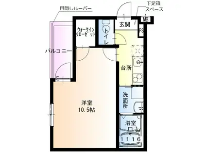 フジパレス高井田西Ⅲ番館(1K/2階)の間取り写真