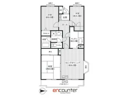 ベルガーデン(3LDK/2階)の間取り写真