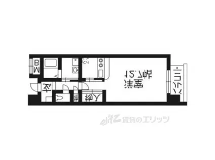 サンロイヤル三条(ワンルーム/3階)の間取り写真