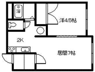 メゾンド フォレ(1DK/3階)の間取り写真