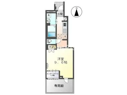 S LUNA II(1K/1階)の間取り写真