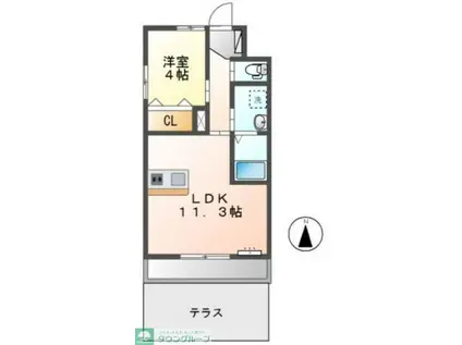 LE ANGE(1LDK/1階)の間取り写真