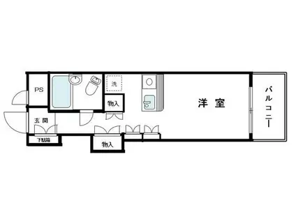 ワコーレ目白(ワンルーム/3階)の間取り写真