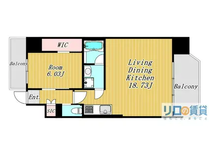 プレジオ新大阪EURO(1LDK/5階)の間取り写真