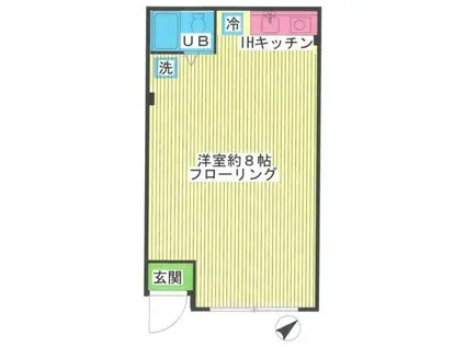 ナカシマハイツ(ワンルーム/1階)の間取り写真