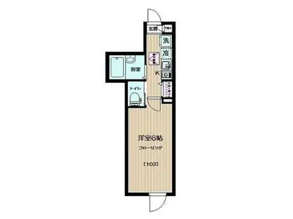 フェリーチェ経堂(1K/1階)の間取り写真