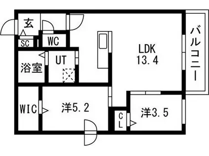PRECIOUS HASSAMU-MINAMIレシャスハッサムミナミ(2LDK/4階)の間取り写真