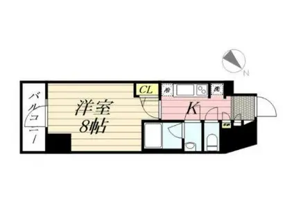 GRANPASEO麻布十番 グランパセオ麻布十番(1K/8階)の間取り写真