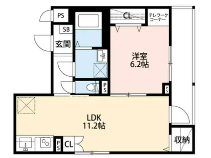 ANGE FLEUR(1LDK/5階)の間取り写真