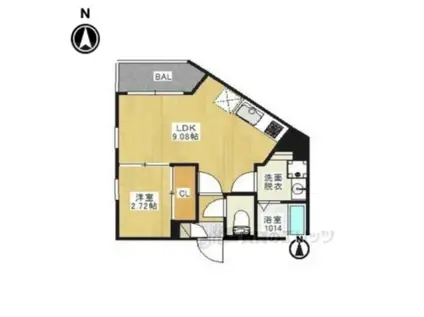 REGALEST‐KLC川西1(1LDK/1階)の間取り写真