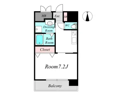 ラ・メール垂水(1K/6階)の間取り写真