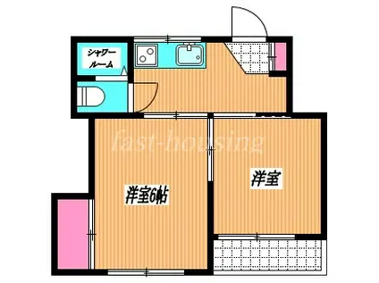 コーポアサミ(2K/1階)の間取り写真