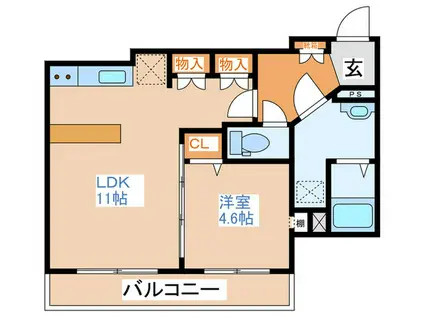 CLARK NORD(1LDK/7階)の間取り写真
