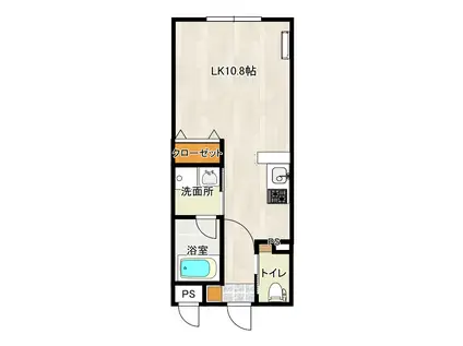 LA FONT(ワンルーム/1階)の間取り写真