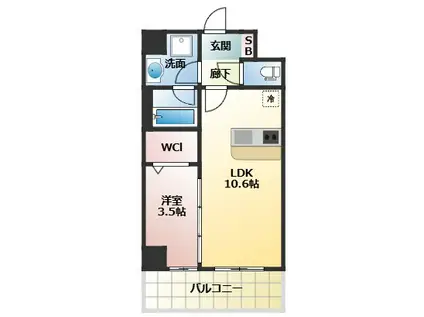 スプランディットIX(1LDK/7階)の間取り写真