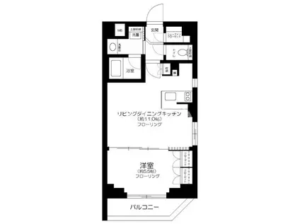 TAS田園調布レジデンス(1LDK/2階)の間取り写真