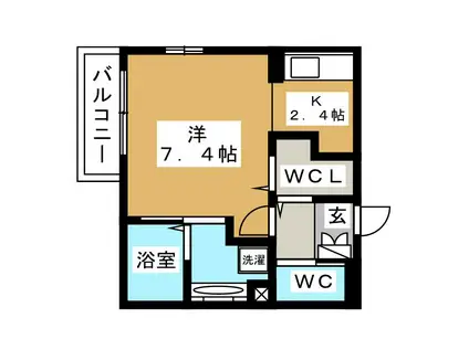 シュロス ユンゲンドルフ(ワンルーム/2階)の間取り写真