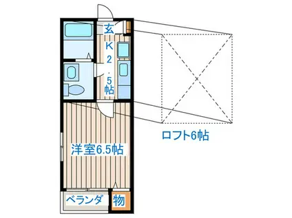 MTコーポII(1K/2階)の間取り写真