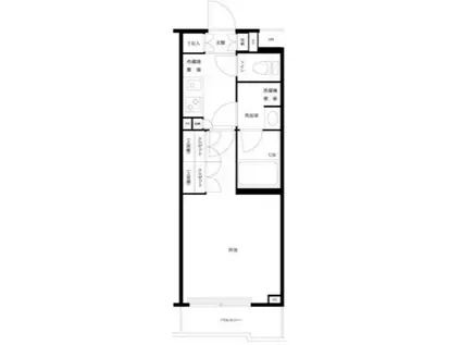 ルーブル大森西(1K/4階)の間取り写真