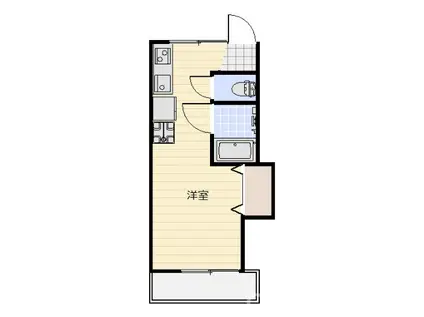 メゾンフォレスト(ワンルーム/2階)の間取り写真