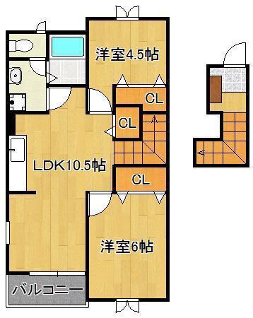 アメニティ(2LDK/2階)の間取り写真