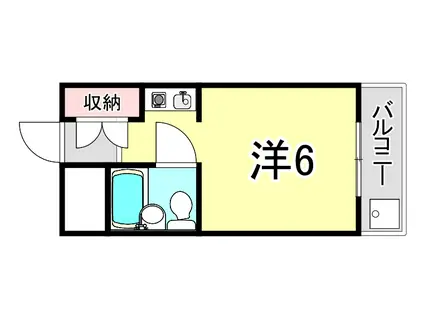 カーサフェリスII(ワンルーム/2階)の間取り写真