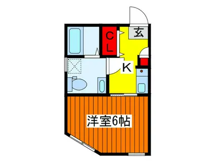 CAMP(ワンルーム/3階)の間取り写真