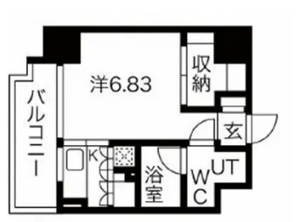 KLCタワー(1K/5階)の間取り写真