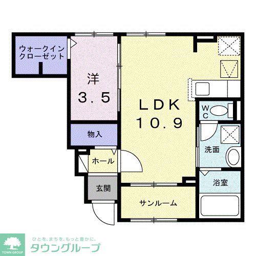 ベラヴィータ(1LDK/1階)の間取り写真