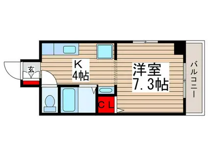 矢切屋マンション(1K/3階)の間取り写真