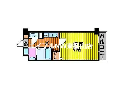 マリベール多聞(1K/2階)の間取り写真