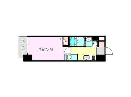 PLACZ SHIN-OSAKA(1K/10階)の間取り写真