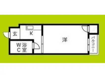 エルパラッツォ玉出(1K/3階)の間取り写真