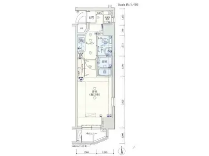 バージュアル西日暮里(1K/9階)の間取り写真