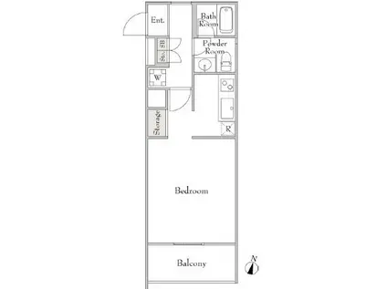 ミリアレジデンス桜新町ガーデン(ワンルーム/3階)の間取り写真