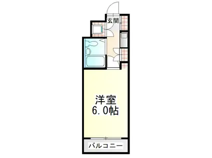 アメニティ可部南(1K/2階)の間取り写真