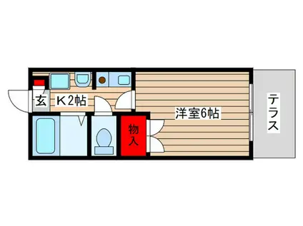 メゾン・ド・東大和(1K/1階)の間取り写真